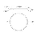 DALS Lighting - 21in Dual-Light Flush Mount, 5CCT - Black - SKU CFH21-CC-BK