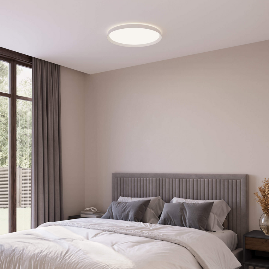 DALS Lighting - 21in Dual-Light Flush Mount, 5CCT - White - SKU CFH21-CC-WH