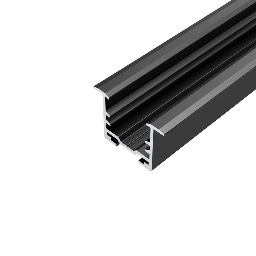 DALS Lighting - 6FT Aluminum extrusion Recessed for DCP-NFTAP - Black - SKU DCP-ACC-NFRE6FT-BK