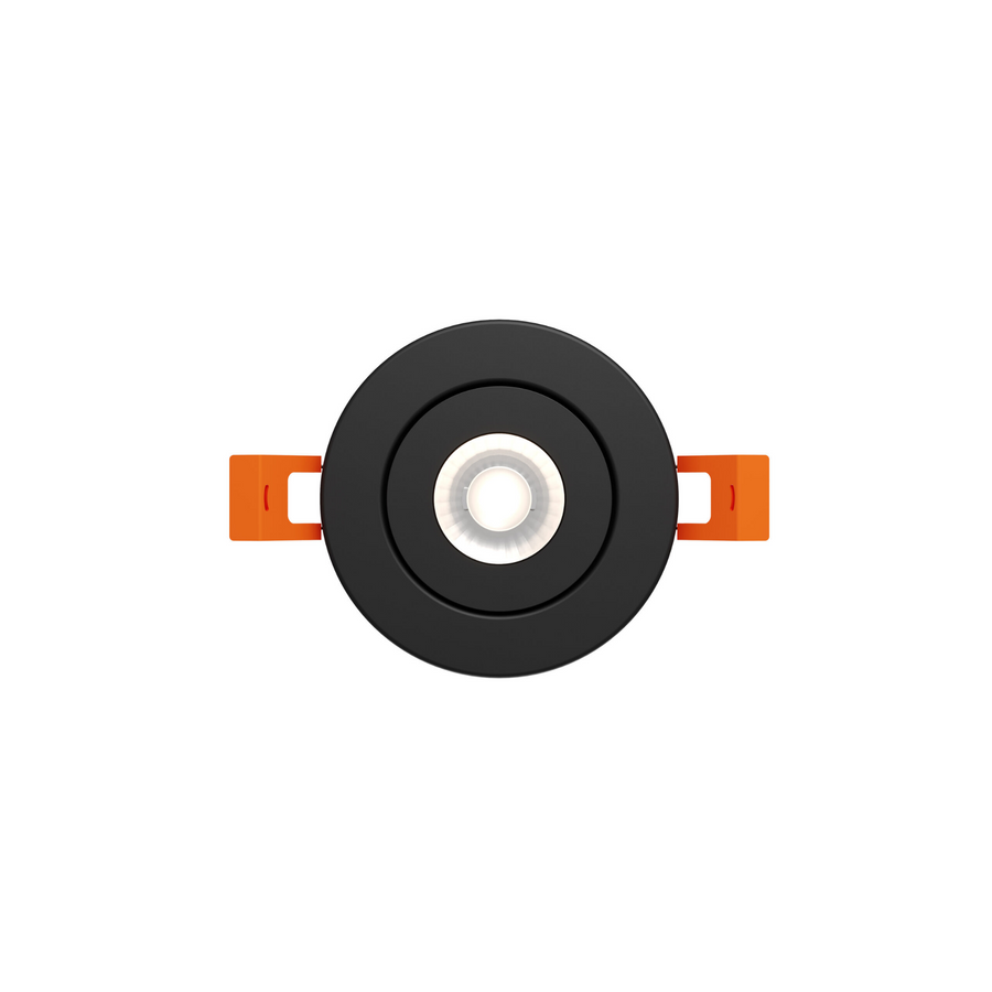 DALS Lighting - 2in Flat gimbal recessed, 5CCT & Dim-to-warm - Black - SKU FGM2-CDW-BK