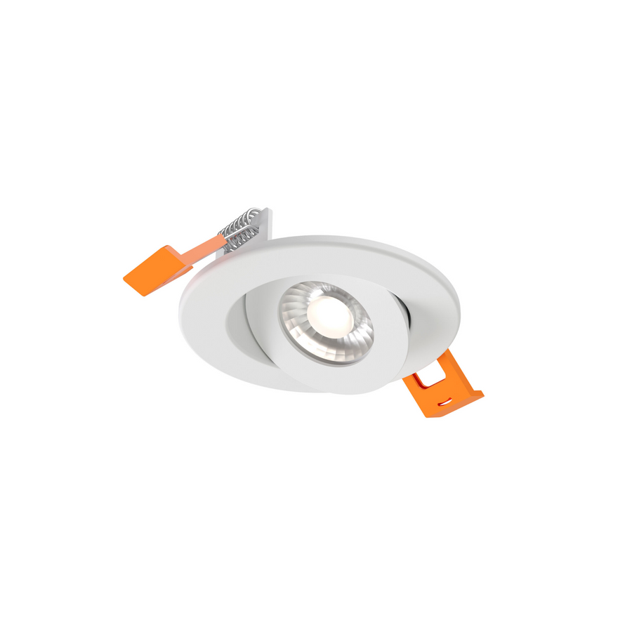 DALS Lighting - 2in Flat gimbal recessed, 5CCT & Dim-to-warm - White - SKU FGM2-CDW-WH