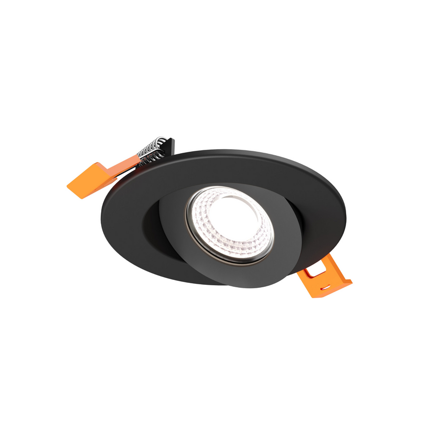 DALS Lighting - 3in Flat gimbal recessed, 5CCT & Dim-to-warm - Black - SKU FGM3-CDW-BK