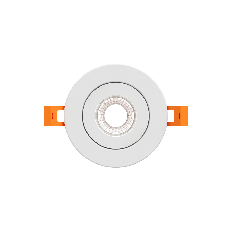 DALS Lighting - 3in Flat gimbal recessed, 5CCT & Dim-to-warm, White - SKU FGM3-CDW-WH