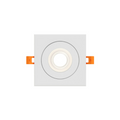 DALS Lighting - 4in Square Flat gimbal recessed, 5CCT & Dim-to-warm, White - SKU FGM4SQ-CDW-WH