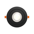 DALS Lighting - 6in Flat gimbal recessed, 5CCT & Dim-to-warm - Black - SKU FGM6-CDW-BK