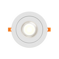 DALS Lighting - 6in Flat gimbal recessed, 5CCT & Dim-to-warm - White - SKU FGM6-CDW-WH