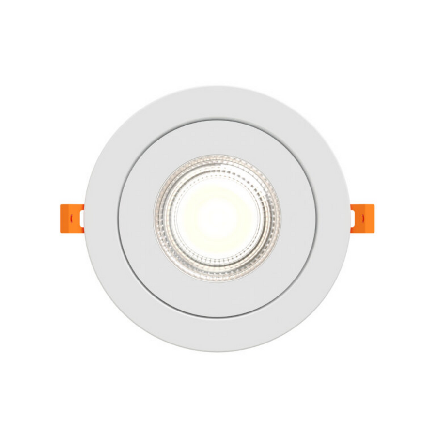 DALS Lighting - 6in Flat gimbal recessed, 5CCT & Dim-to-warm - White - SKU FGM6-CDW-WH
