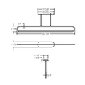 DALS Lighting -  Horizontal oblong pendant 5CCT  - SKU FPD60-CC-BK