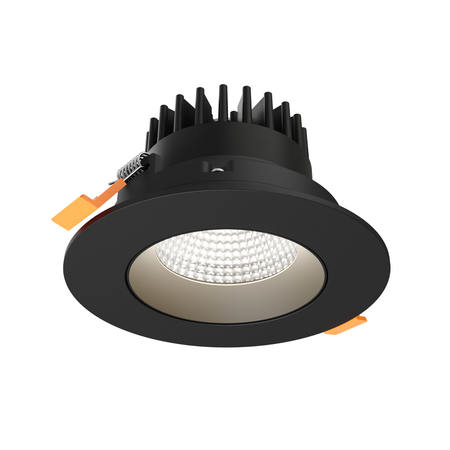 DALS Lighting - 4in Regressed Gimbal Downlight, 5CCT & Dim-To-Warm - Black - SKU GBR04-CDW-BK