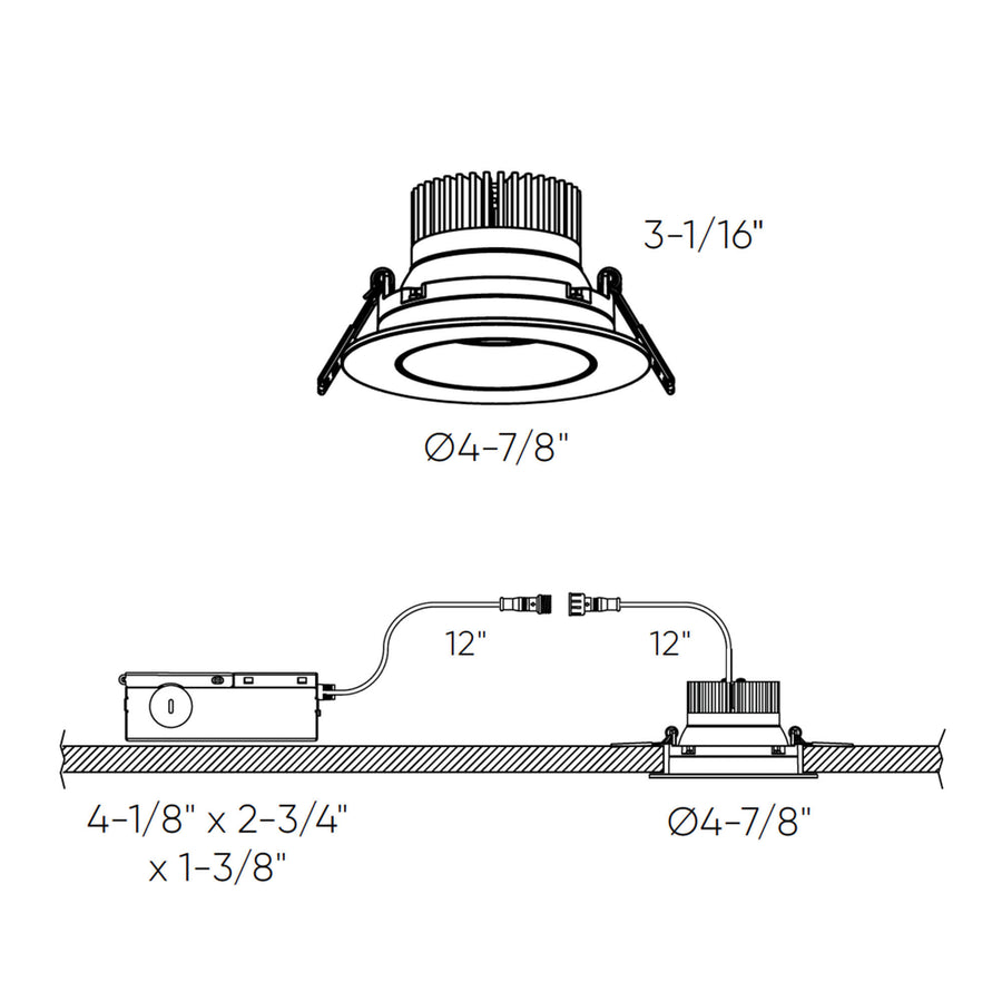 DALS Lighting - 4" Gimbal Recessed Dim to Warm - SKU GBR04-DW-WH