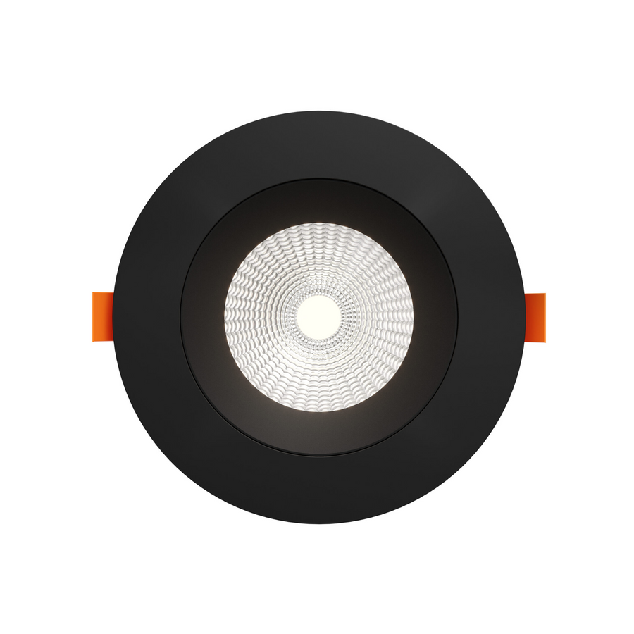 DALS Lighting - 6in Regressed Gimbal Downlight, 5CCT & Dim-To-Warm - Black - SKU GBR06-CDW-BK