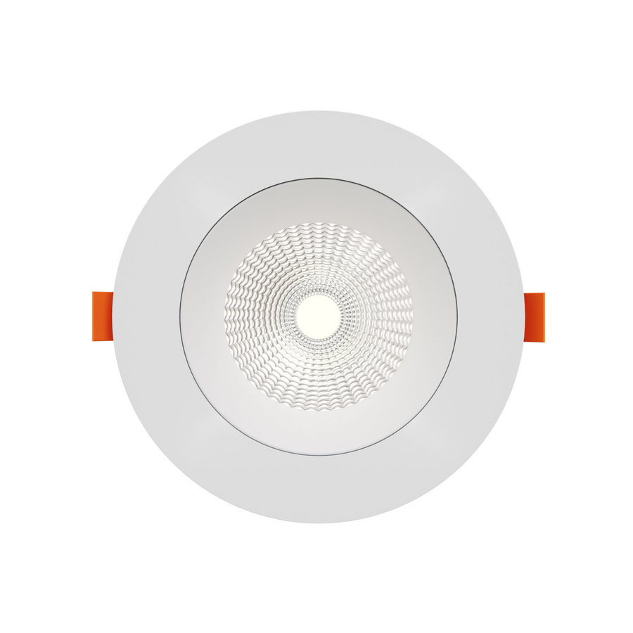 DALS Lighting - 6in Regressed Gimbal Downlight, 5CCT & Dim-To-Warm - White - SKU GBR06-CDW-WH