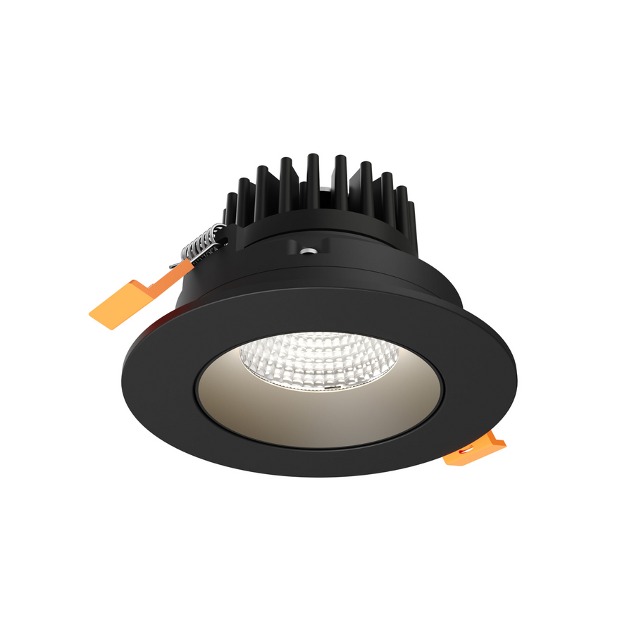 DALS Lighting - 3.5in Regressed Gimbal Downlight, 5CCT & Dim-To-Warm - Black - SKU GBR35-CDW-BK