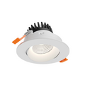 DALS Lighting - 3.5in Regressed Gimbal Downlight, 5CCT & Dim-To-Warm - White - SKU GBR35-CDW-WH