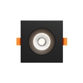 DALS Lighting - 3.5in Square Regressed Gimbal Downlight, 5CCT & Dim-To-Warm - Black - SKU GBR35SQ-CDW-BK