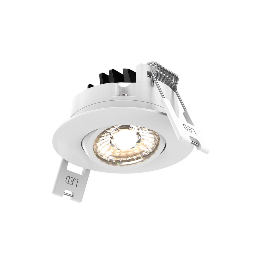 DALS Lighting - 2'' LED Round Gimbal, 5CCT - universal 120V-347V, 0-10V dimming - SKU GMB2-CC-V-WH