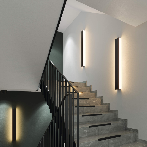 DALS Lighting - 48in linear wall sconce, 5CCT, 120-347v, 0-10v - Black - SKU LNWS48-CC-V-BK