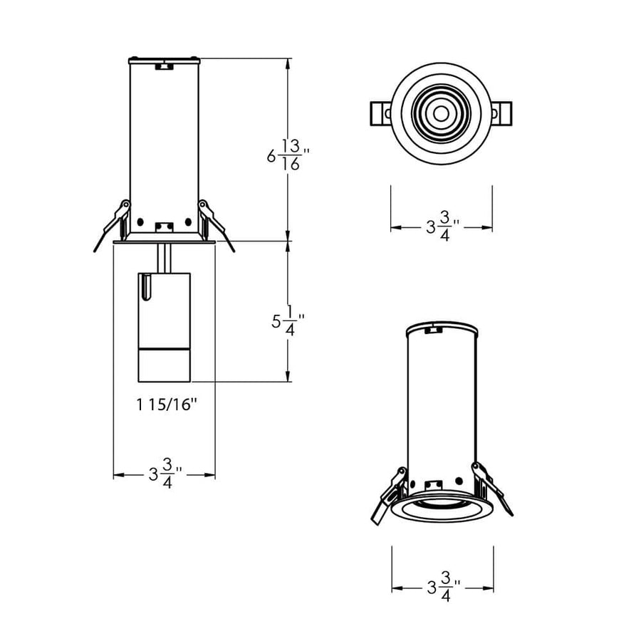 DALS Lighting - 3in Directional spot recessed, 5CCT, multi-wattage - SKU MFD03-MW-CC-WH