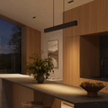 DALS Lighting - 48in Multi-spot Linear Pendant, Zero gravity canopy, Universal driver - White - SKU MSLPD48-CC-UNV-BK