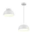 DALS Lighting - 12in fixture - 2in1 Pendant and Flush mount Napa - White - SKU NAPF12-CC-UNV-WH