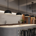 DALS Lighting - 12in fixture - 2in1 Pendant and Flush mount Napa - White - SKU NAPF12-CC-UNV-WH