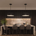 DALS Lighting - 30in fixture - 2in1 Pendant and Flush mount - SKU NAPF30-CC-UNV-BK