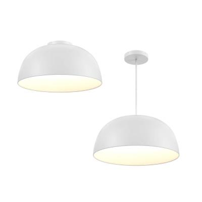 DALS Lighting - 30in fixture - 2in1 Pendant and Flush mount - SKU NAPF30-CC-UNV-WH