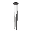 DALS Lighting - Round Canopy - 5 piece Decorative pendant cylinder - SKU PDLED120-5-BK