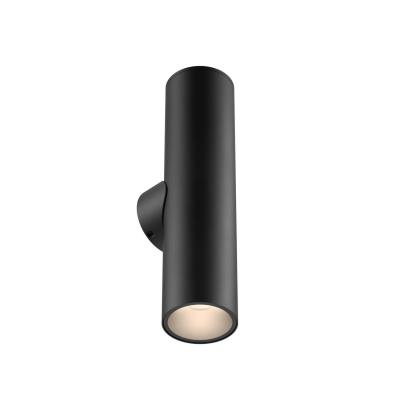 DALS Lighting - 24in round wall sconce, universal driver, 5CCT, 3-Position Switch - Black - SKU PILW24-CC-UNV-BK