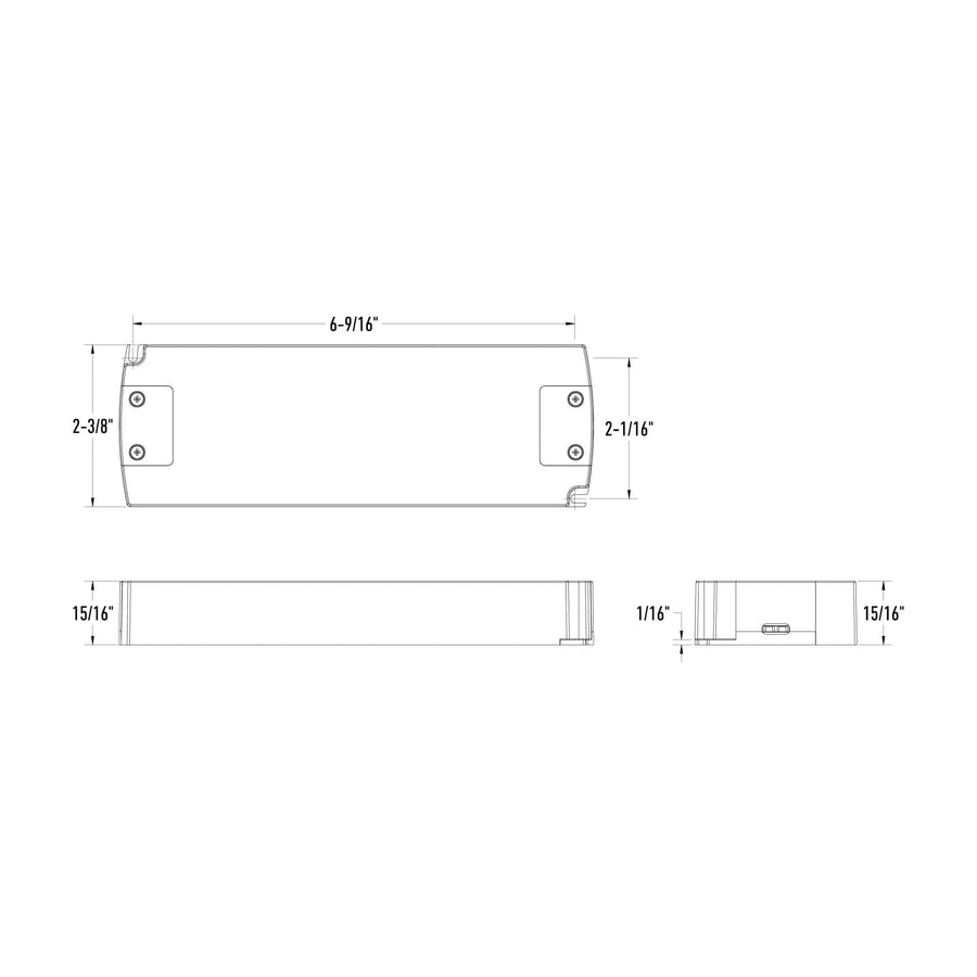 DALS Lighting - 48-watts compact driver for 24V products - SKU PLD2448DIM