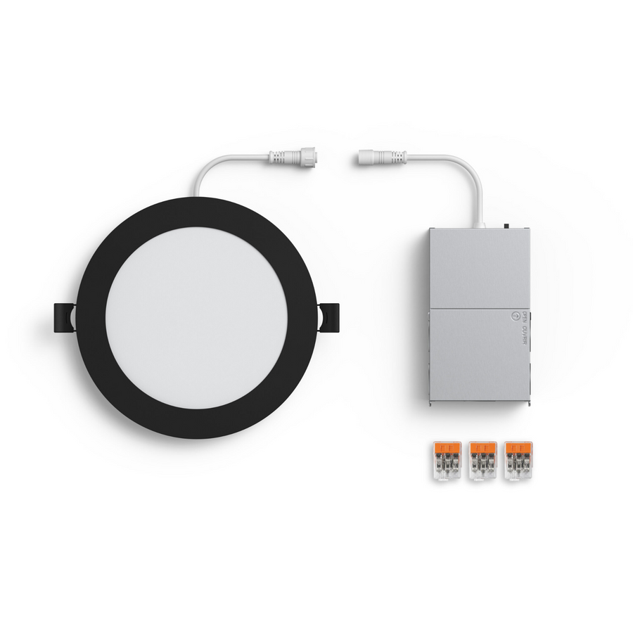 DALS Lighting - 6in Round LED Panel, 5CCT, 120-347v, 0-10v dim - White - SKU PNL6-CC-BK