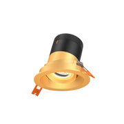 DALS Lighting - RC03-CC-20-GMBGD-TGD - 3in Modular Downlight, 5CCT, 20 degree Beam Angle, Gimbal Reflector, Gold, Gold trim