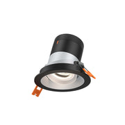 DALS Lighting - RC03-CC-35-GMBAZ-TBK - 3in Modular Downlight, 5CCT, 35 degree Beam Angle, Gimbal Reflector, Alzak, Black trim