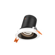 DALS Lighting - RC03-CC-35-GMBBK-TWH - 3in Modular Downlight, 5CCT, 35 degree Beam Angle, Gimbal Reflector, Black, White trim