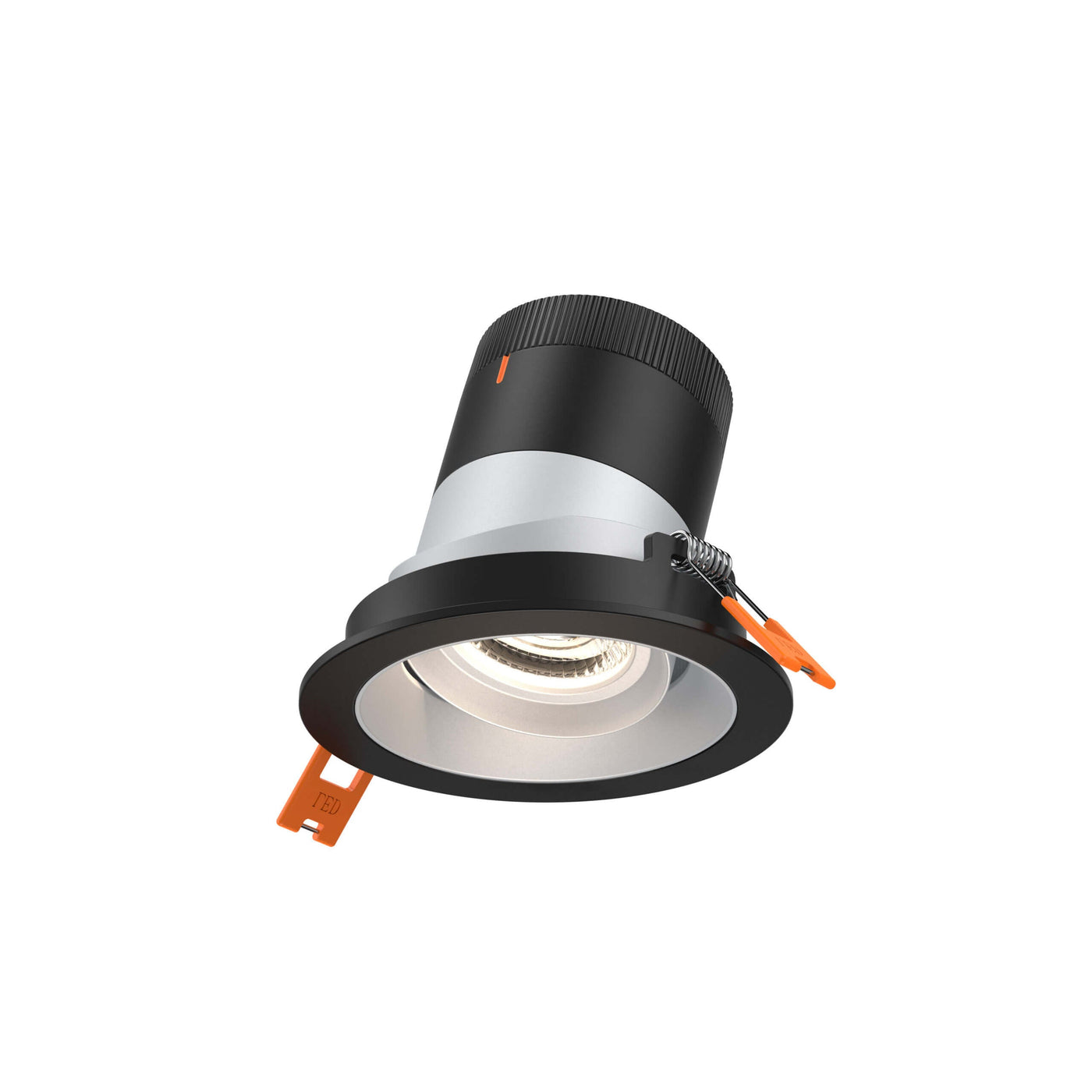 DALS Lighting - RC03-CC-60-GMBAZ-TBK - 3in Modular Downlight, 5CCT, 60 degree Beam Angle, Gimbal Reflector, Alzak, Black trim