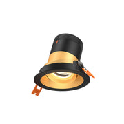 DALS Lighting - RC03-CC-60-GMBGD-TBK - 3in Modular Downlight, 5CCT, 60 degree Beam Angle, Gimbal Reflector, Gold, Black trim