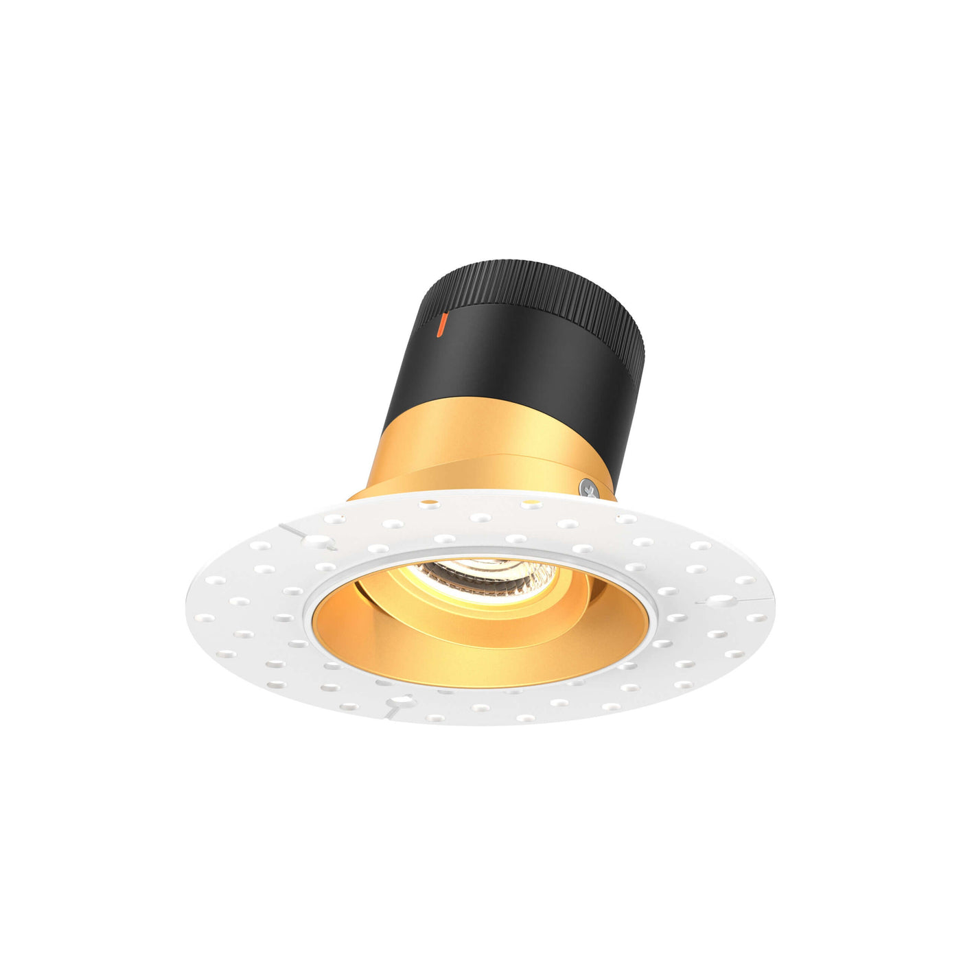 DALS Lighting - RC03-CC-60-GMBGD-TL - 3in Modular Downlight, 5CCT, 60 degree Beam Angle, Gimbal Reflector, Gold, Trimless