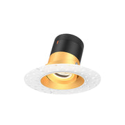 DALS Lighting - RC03-CC-60-GMBGD-TL - 3in Modular Downlight, 5CCT, 60 degree Beam Angle, Gimbal Reflector, Gold, Trimless