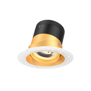 DALS Lighting - RC04-CC-20-GMBGD-TL - 4in Modular Downlight, 5CCT, 20 degree Beam Angle, Gimbal Reflector, Gold, Trimless