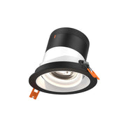 DALS Lighting - RC04-CC-20-GMBWH-TBK - 4in Modular Downlight, 5CCT, 20 degree Beam Angle, Gimbal Reflector, White, Black trim