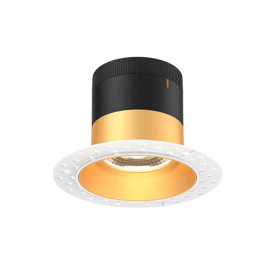 DALS Lighting - RC04-CC-20-RGGD-TL - 4in Modular Downlight, 5CCT, 20 degree Beam Angle, Regressed, Gold,Trimless