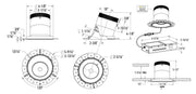 DALS Lighting - RC04-CC-20-SLAZ-TL - 4in Modular Downlight, 5CCT, 20 degree Beam Angle, Slope Ceiling, Alzak,Trimless