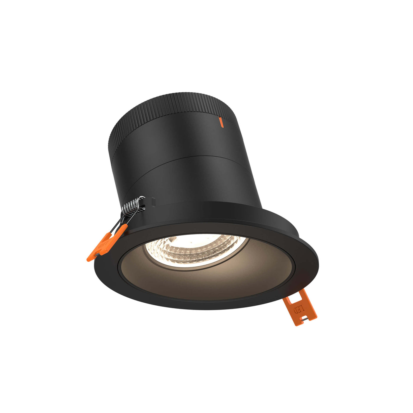 DALS Lighting - RC04-CC-20-SLBK-TBK - 4in Modular Downlight, 5CCT, 20 degree Beam Angle, Slope Ceiling, Black, Black Trim