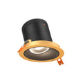 DALS Lighting - RC04-CC-20-SLBK-TGD - 4in Modular Downlight, 5CCT, 20 degree Beam Angle, Slope Ceiling, Black, Gold Trim