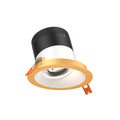 DALS Lighting - RC04-CC-20-SLWH-TGD - 4in Modular Downlight, 5CCT, 20 degree Beam Angle, Slope Ceiling, White, Gold Trim