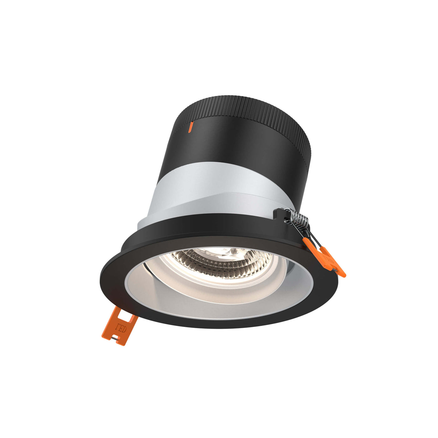 DALS Lighting - RC04-CC-35-GMBAZ-TBK - 4in Modular Downlight, 5CCT, 35 degree Beam Angle, Gimbal Reflector, Alzak, Black trim