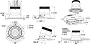DALS Lighting - RC04-CC-35-GMBAZ-TL - 4in Modular Downlight, 5CCT, 35 degree Beam Angle, Gimbal Reflector, Alzak, Trimless