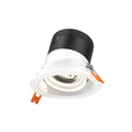 DALS Lighting - RC04-CC-35-GMBWH-TWH - 4in Modular Downlight, 5CCT, 35 degree Beam Angle, Gimbal Reflector, White, White trim