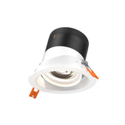 DALS Lighting - RC04-CC-35-GMBWH-TWH - 4in Modular Downlight, 5CCT, 35 degree Beam Angle, Gimbal Reflector, White, White trim