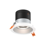 DALS Lighting - RC04-CC-35-RGAZ-TWH - 4in Modular Downlight, 5CCT, 35 degree Beam Angle, Regressed, Alzak, White Trim